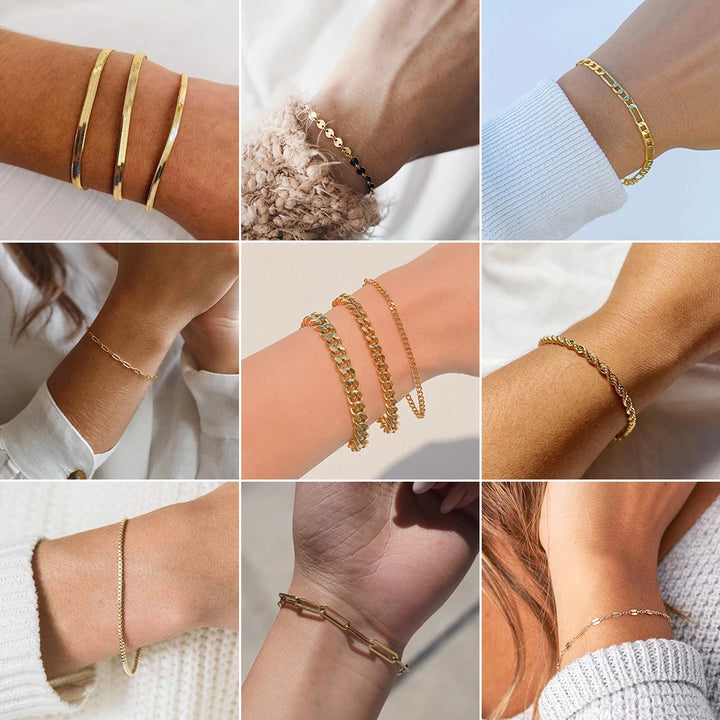 Classic Snake Chain Bracelets for Women