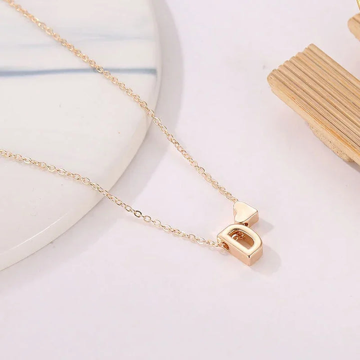 Necklace Gold Silver Color Letter Name