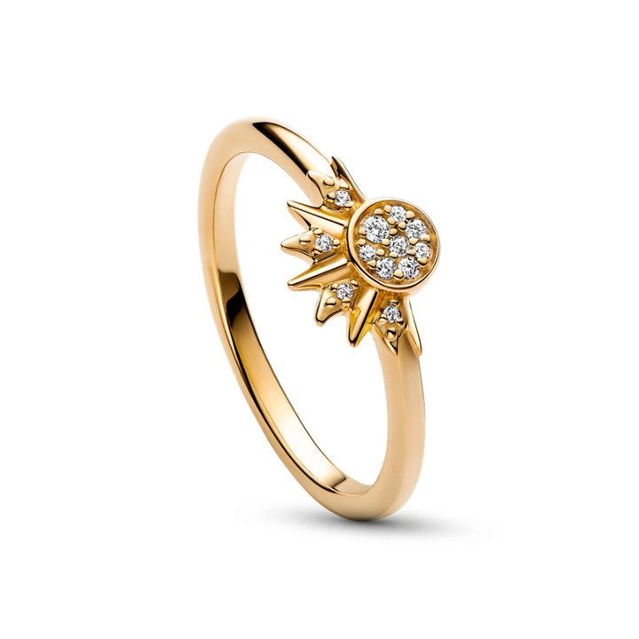 Sun And Moon Ring Gold And Silver Color